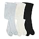 bistyle Baby Mädchen Strumpfhosen Weiche | Bio-Baumwolle Leggings Kinder Strumpfhose Neugeborene | Warm Tights für Mädchen bequem (as3, age, 12_months, 24_months, Grau/Weiß/Schwarz)