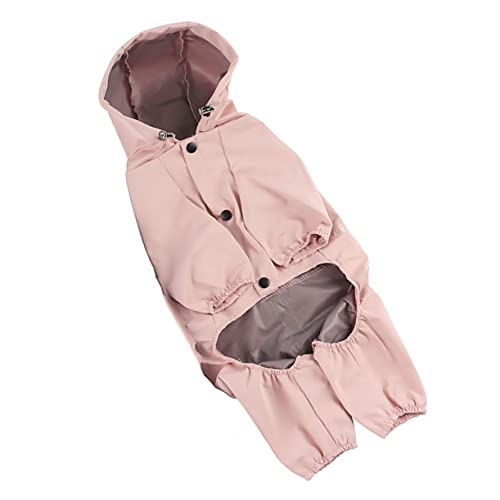 Mipcase Dog Raincoat Adjustable Reflective Pet Hoodie for Rainy Days Durable Comfortable and Unique Style for Dogs and Puppies