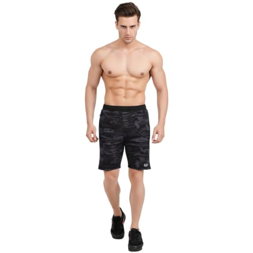 Image of GYMIFIC Shorts Pant for Men Military Camouflage Pattern | Lightweight Running & Sports Shorts for Men