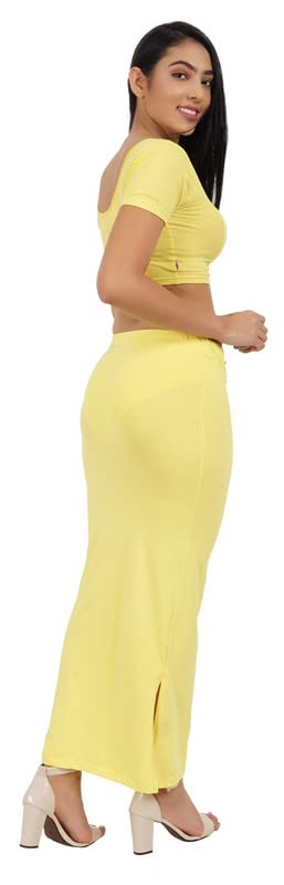 Image of Lycra Blend Cotton Saree Shapewear Petticoat for Women and Girls, Skirts Shapewear Dress for Saree
