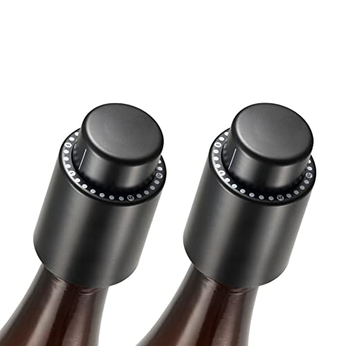 Boenoea Weinflaschenverschluss, wiederverwendbarer Weinkonservierer mit Zeitskala, Vakuum-Weinstopfen halten frisch, bestes Geschenk Zubehör Cover