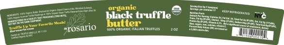 Miniatura 2 de daRosario - Mantequilla orgánica de trufa negra, trufa de mantequilla italiana para cocinar y condimentar alimentos, USDA - 2 onzas