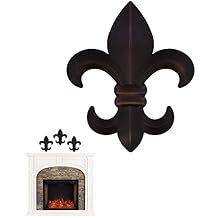 Fleur De Lis Wall Decor - Black Fleur De Lis Wall Decor Living Room Decor Aesthetic - Fleur De Lis Metal Flowers Wall Decor for Vintage Room Decor Office Decor Bathroom Decor French Kitchen Wall Decor