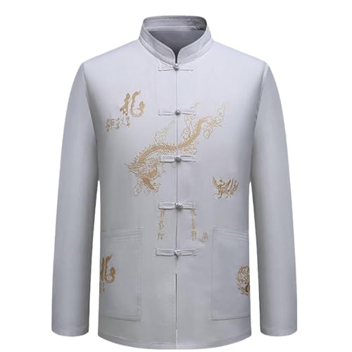Chemise Hanfu homme haut de gamme à manches longues, vêtement d'été fluide style Tai Chi