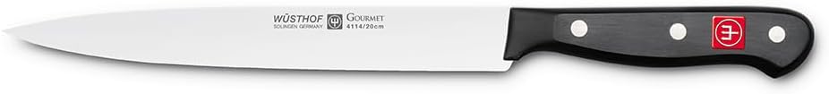 WÜSTHOF Gourmet Eight Inch Carving Knife | 8" German Carving Knife | Precise Laser Cut High Carbon Stainless Steel Utility Knife – Model