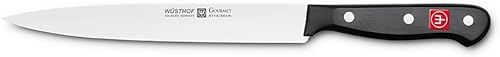 WÜSTHOF Cuchillo gourmet de 8 pulgadas, cuchillo alemán para tallar de 8 pulgadas, cuchillo utilitario de acero inoxidable de alto carbono cortado