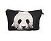 Produktbild Hanessa Geschenk zu Weihnachten Kosmetiktasche Kulturbeutel Beutel Tüte Federmappe Zipper Make Up Bag Reißverschluss All Over Full Print Weiß Schwarz Panda-Bär Tier SB119