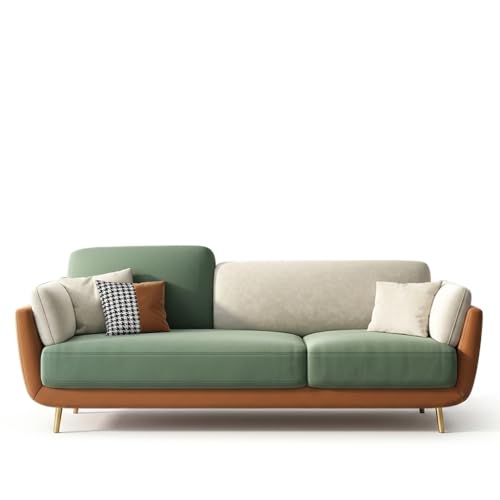 Image of Modern 3 Seater Sofa for Living Room & Balcony | Multipurpose Use for Living Room Couch for Bedroom | Stylish 3 Seater Sofa for Balcony | Couch for Bedroom | Comfort Sofa for Home Decor Green Beige