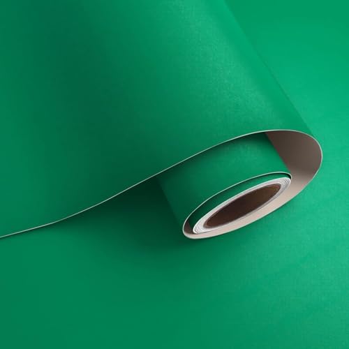 Image of Wallpaper Self Adhesive Dark Green Matte Self Adhesive Waterproof Sticker for Living Room, Bedroom Office,Almirah, Floor, Tabletop, Wall, Fridge (12X178Inch)