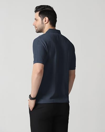 Image of TOPLOT Men's Polo T Shirt | Half Sleeve Design | Comfortable Fit Wear | Stylish Casual Look | Breathable Feel |Modern Style | Easy Movement | Casual & Everyday Wear (5280)