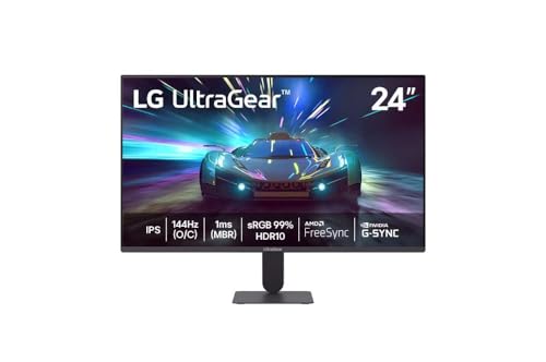 LG UltraGear Monitor Gamer 24" IPS 144Hz (O/C) 1ms (MBR) Full HD (1920x1080) HDR10 NVIDIA G-SYNC AMD FreeSync, Preto - 24G411