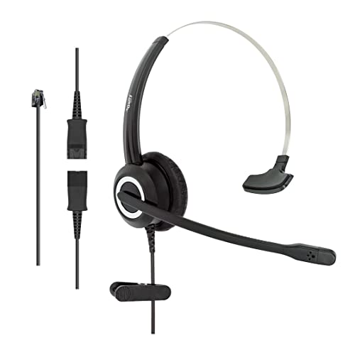 Casque de téléphone HD Voix compatible Aastra Allworx Digium micro antibruit RJ9