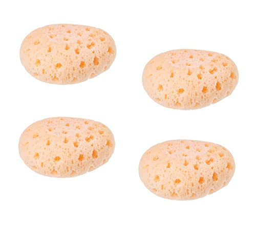 Invero Set of 4 Soft Luxury Body Bath Sponges - Perfect Body Scrub Bathing Sponge for Relaxing Exfoliating Massaging or Cleansing Skin - Ideal for Adults and Children