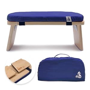 metaFox – Meditation Chair with Seat Cushion, Ergonomic Meditation Cushion Folding Bench, Bamboo Bench Cushion…