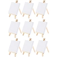5 Mini Tele Con Cavalletto 10x10 Cm - Set Per Pittura Bambini E Adulti, Ideale Per Decorazioni - Foto 7