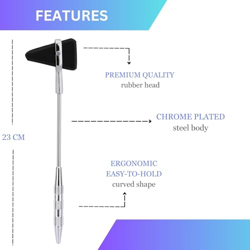 Image of HYZIK Medical & Examination Tools (Knee Hammer, Pen Torch & Tuning Fork 512Hz) for Doctor | Nurses | Medical Students Uses