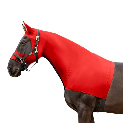 Image of Resistance Horse Hood Slinky Lycra Zippered Mane Braid Shoulder Guard - Horse Sleazy Slickers Care Sheet