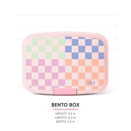Image of Simple Modern Porter Bento Lunch Box | BPA Free, Leak-Resistant, Dishwasher Safe | Lunch Container for Girls, Boys, Toddlers, Kids, Adults | 3 Compartments, Hopscotch Checkmate