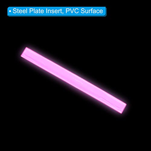 PATIKIL Reflective Bands, 12 Pcs High Visibility Reflective Arm Wrist Ankle Band Safety Reflector Strips for Night Running Cycling Pink - Image 4