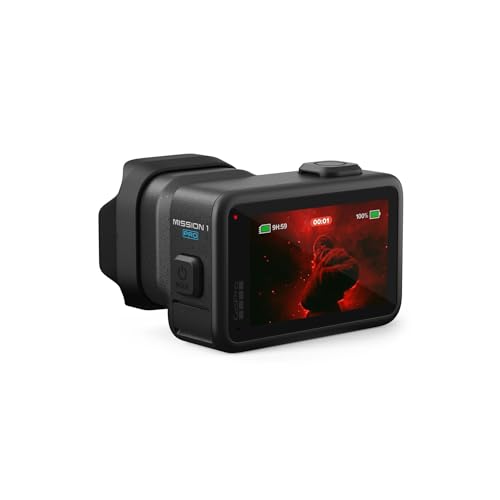 GoPro Mission 1 PRO – Kompakte Kino Action-Kamera mit 8K60-Video, 1-Zoll-Sensor, hervorragender Leistung bei schwachem Licht, 50-MP-Fotos, 960-fps-Zeitlupe und HyperSmooth-Stabilisierung