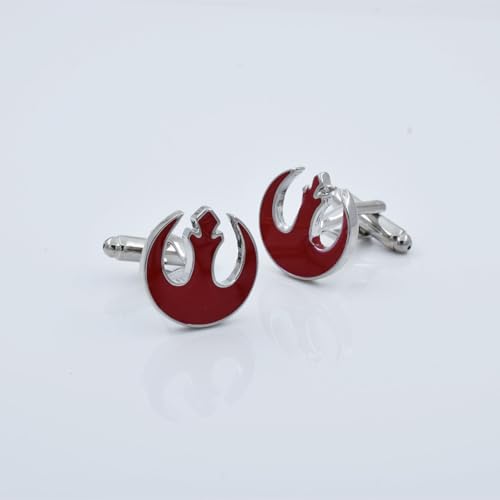 Mancuernillas estilo Space Rebellion rojas y negras miniatura 4