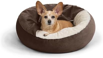 Best Friends by Sheri Cozy Cuddler Ilan Covered Cat and Dog Bed w...