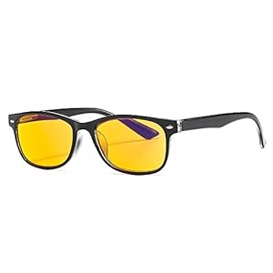Suertree Blauw licht bril 95% anti-blauw licht leesbril gele bril UV-bescherming computerbril Game bril voor PC 1.5X BM163