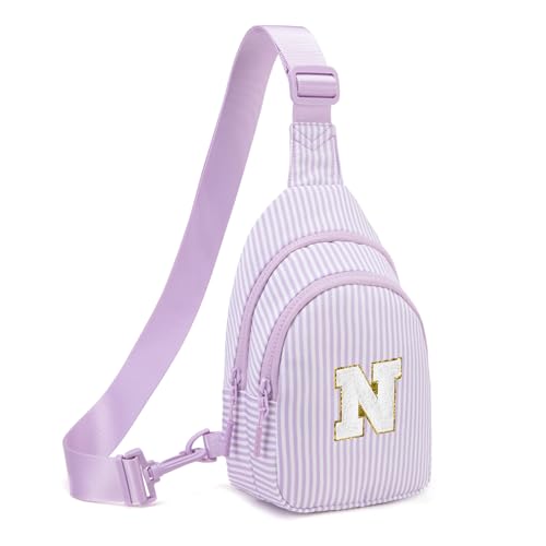 Gifts for 8 9 10 11 12 Year Old Girls Sling Bag Crossbody Bags Fanny Pack for Teen Girls Personalized Gifts for Women Lavender N