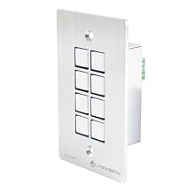 J-Tech Digital 8-Button Control Panel Wall Plate with Programmable LED Buttons, RS-232, RS-458, Relay and IR Control JTECH-P8