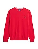 Material: 100% Wool (lambs) GANT Herren Superfine Lambswool Crew Pullover, Bright RED, 3XL