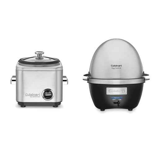 Image of Cuisinart CRC-400P1 4 Cup Rice Cooker, Stainless Steel Exterior & Egg Cooker, normal, Brushed Stainless Steel