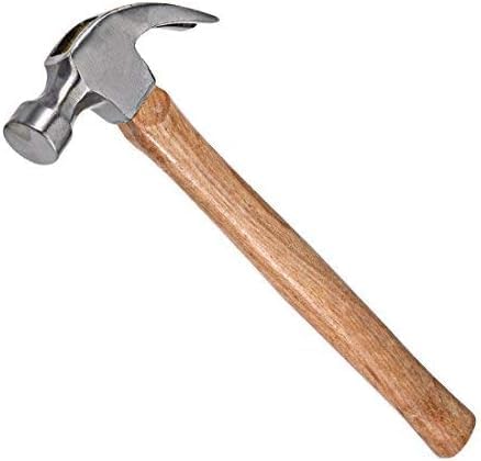 Image of I /2LB Claw Hammer with Wooden Handle | Heavy-Duty Carpenter's Hammer for Woodworking, Home Repair & Construction | Shock-Resistant Grip, Precision Balanced Head