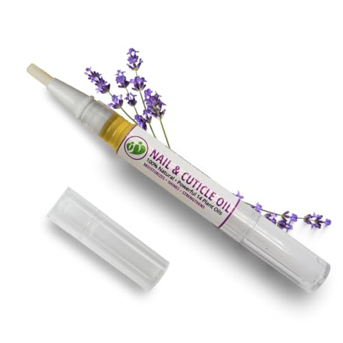 All Natural Nail Oil Cuticle PEN by MONA Brands | Restores &amp; Protects Damaged Cuticles &amp; Nails | Moisturizes, Strengthens, Soothes, Shines | (1-PK LAVENDER (2.5 mL))