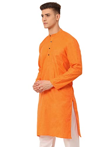 Image of Jompers Men's Cotton Ethnic Solid Kurta.