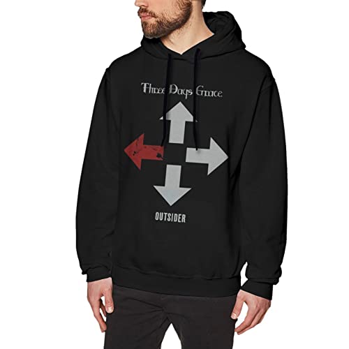 Men’S Long Sleeve Tops, Canadian Rock Band Three And Days Or Grace (Band) Hooded Sweatshirt, Ever Fading Hooded Tracksuit T Shirt, Drawstring Pullover Hoodie Sweatshirts For Unisex X-Large