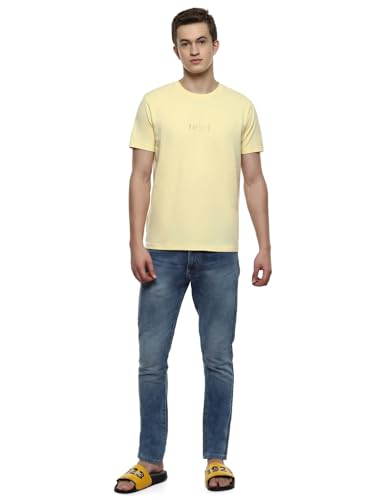 Image of hummel Fringe Men's Regular Fit Crew Neck Embroidered Casual T-Shirt