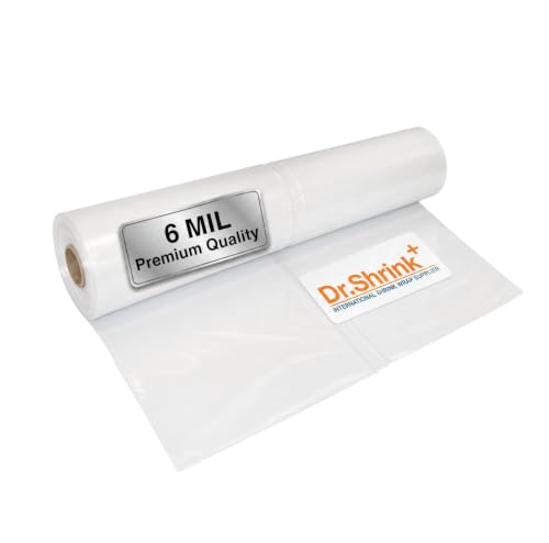 Image of Dr. Shrink DS-146150C Shrink Wrap, Clear Heat Shrink Wrap, 6-Mil, 14'x150'