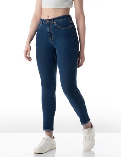 Image of INKD Women's Slim Fit Jeans - Mid-Rise| Stretchable | Enzyme Wash | Classic 5 Pocket Styling | Jeans for Women (Available in Plus Sizes)