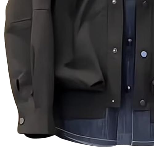 Veste en jean légère homme à boutons-pression et coutures amples - 6