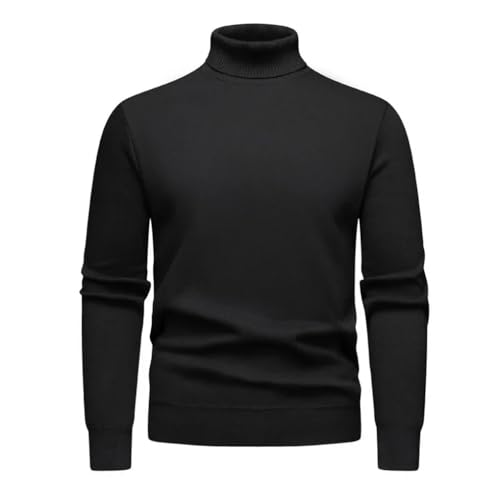 Men's Pullover Sweaters High Collar Slim Fit Long Sleeve Casual Solid Color Knit Sweater Tops4