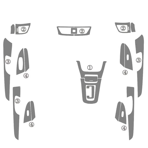 Autocollant de poignée de porte panneau central carbone 3D argent Nissan Sylphy B17