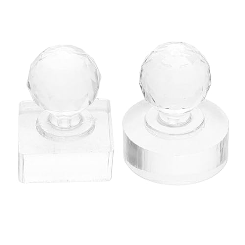 Abaodam 2個 アイシャドウスタンパー 使いやすい粉末圧縮ツール 多用途プレス アイシャドウ チーク 眉 ハイライト対応 スクエア ラウンド型