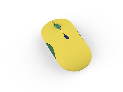 Image of Lenovo 350 Bluetooth Silent Mouse (Fan Edition), Wireless Ergonomic Ambidextrous Design, Bluetooth 5.3, Adjustable DPI up to 2400, 36 Month Battery Life, Recycled Materials, Brazil Flag