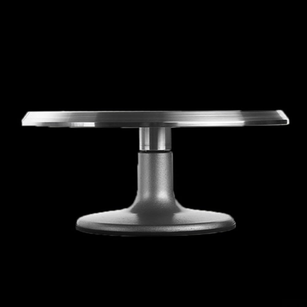 Tocadiscos giratorios para tartas de 10 pulgadas, soporte giratorio para tartas, tocadiscos giratorios de aleación de aluminio, parte inferior de silicona antideslizante