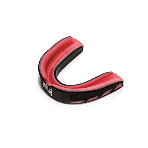 Everlast Evershield - Protector bucal unisex para adultos, color negro/rojo, talla única