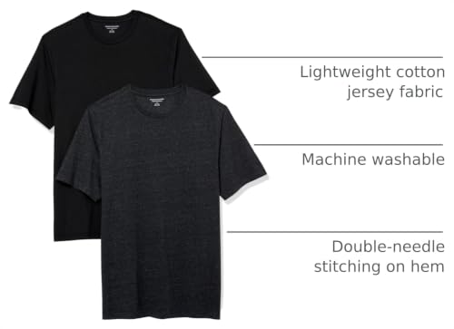 Image of Amazon Essentials Men's Slim-Fit Crewneck Short Sleeve Cotton T-Shirts