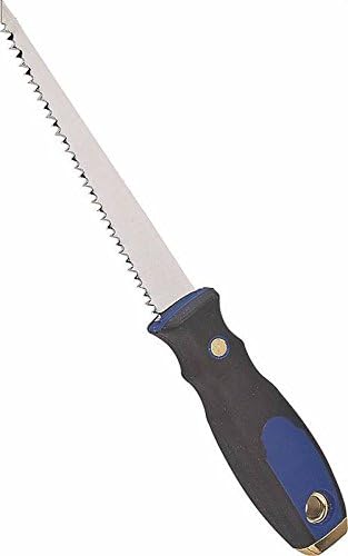 Edward Tools Drywall Jab Saw - Ergo Grip Handle - Tempered carbon sharp tooth blade cuts 50% faster than competing saws - Brass Plated Hammer head - Saw for drywall, wood and plywood
