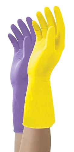 Mr. Clean Large Reusable Latex Gloves, 2 Color, 2 Pairs