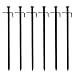 TRIWONDER Estacas de Tienda de Campaña de Acero Clavijas de Carpa Piquetas para Toldo Lona Jardín Césped (Negro - 30cm - 6 PCS)