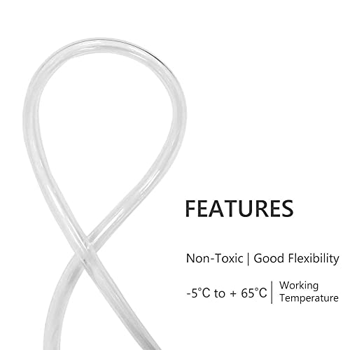 Image of Eastrans 10ft x 5 /16 inch Clear Vinyl Tubing, Flexible Plastic PVC Tubing | BPA Free and Non Toxic, UV / Chemical Resistant, Lightweight
